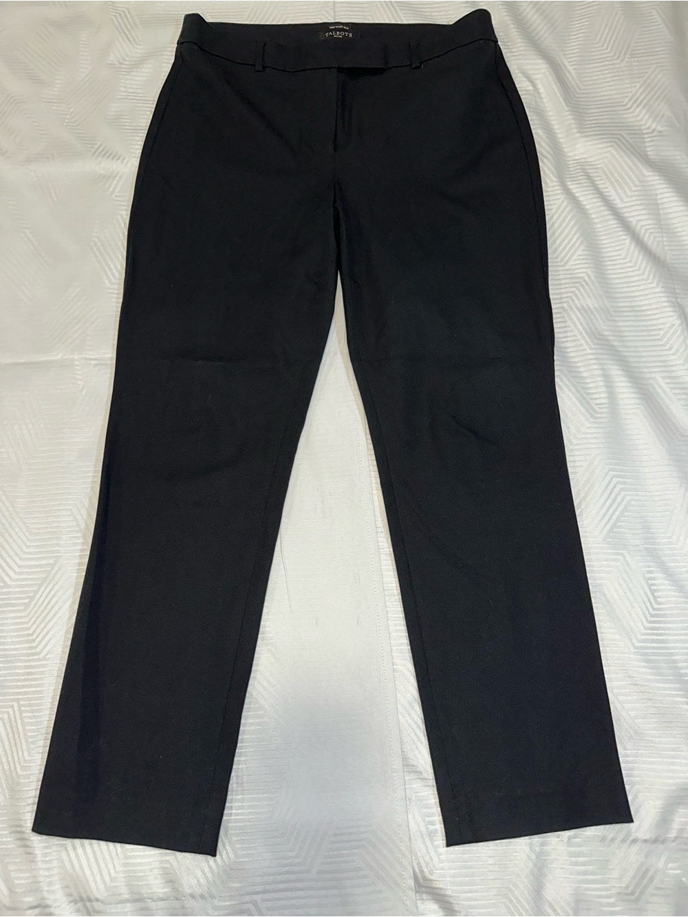 Talbots Chatham Cotton Bi-Stretch Slim Ankle Pants Black 10P EUC High Rise